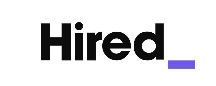 The logo of Hired.